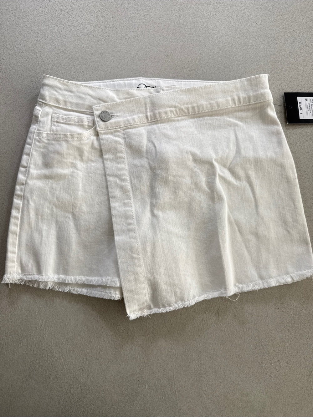 art class White Denim Wrap-Front Skort